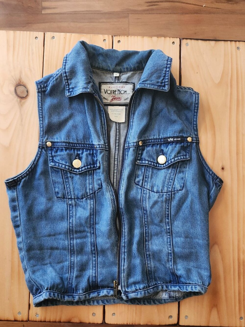 Votre Nom Jean Vest Small